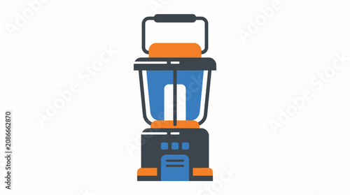 Blue and orange portable blender