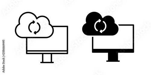 Cloud Encryption Icon  for secure cloud data protection encrypted storage and privacy management use in UI UX websites apps and systems Vector illustration with stroke and fill on a white background.