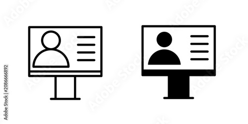 Digital Identity Privacy Icon for secure identity protection user authentication and personal data privacy use in UI UX websites apps Vector illustration with stroke and fill on a white background 