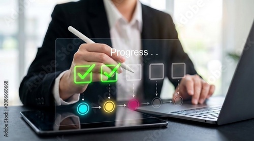 Tableau sur toile enterprise operations management using digital workflow checklist for real-time task approval and project tracking