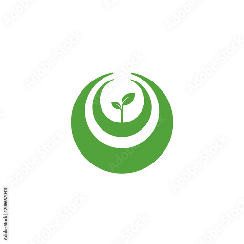 Green Crop Field Badge