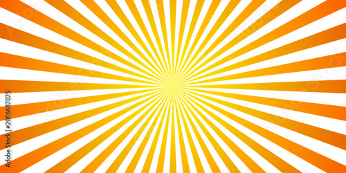 Obraz na plátně Radiant Burst of Light an abstract visual representation of a powerful, radiant burst of light, emanating from a central point with alternating orange and white rays