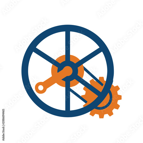 Fotografie Gear and wrench mechanical tools.