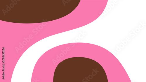 Fotografie Sweet melting chocolate and pink strawberry icing glaze background
