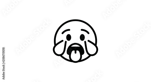 Fotografía Emoticon with tongue out and hands.
