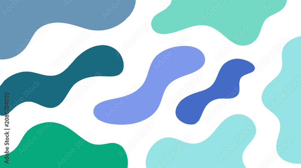 Fototapeta premium Abstract colorful wavy shapes background