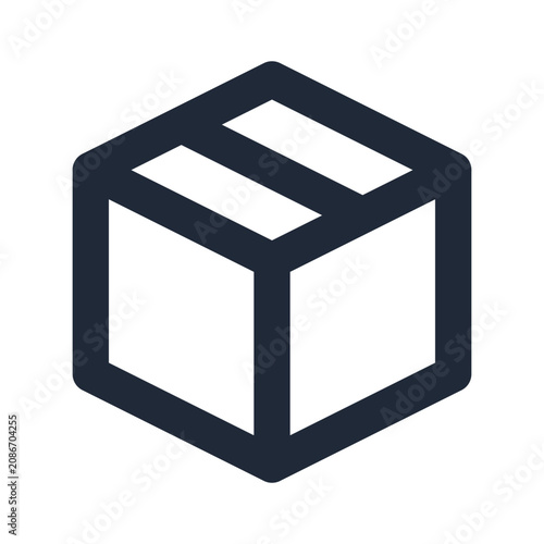 Product box line icon, ecommerce outline symbol