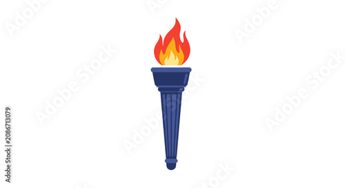 Quadro su tela Olympic Torch with Blazing Flame.