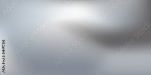 Fényképezés Abstract silver metallic background with smooth liquid wave texture