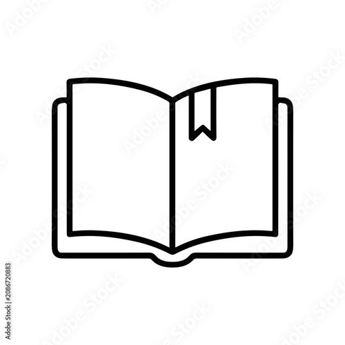 Konstfotografi Open Book Icon Line Art.