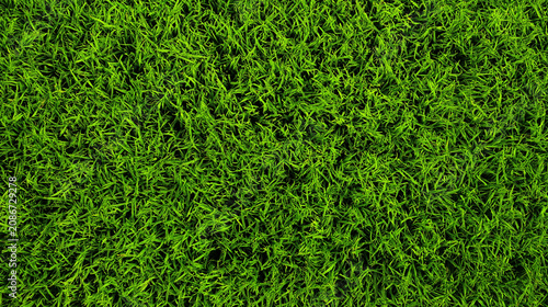 Seamless Freshly Cut Dark Green Grass Texture – Aerial Macro Lawn Background, Top View Sports Field Surface