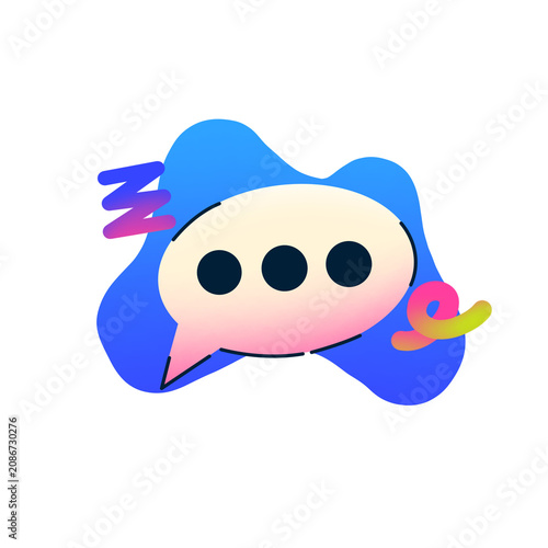 Billede på lærred three-dot speech bubble