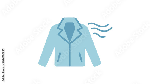 Photography Woman Wearing Blue Heated Jacket.