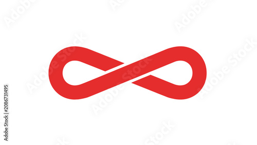 Fotografie Red Infinity Symbol Sign.