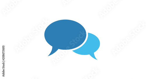 Φωτογραφία Blue speech bubbles conversation icons.