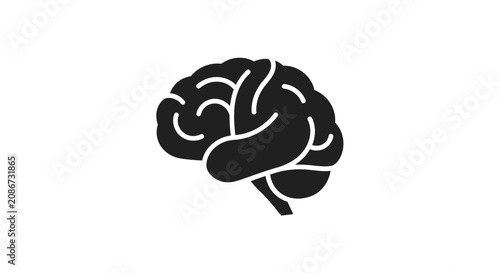 Canvastavla Brain Icon Symbol Mind Concept.