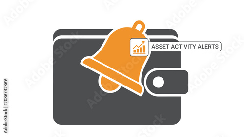 Εκτύπωση καμβά Notification Alert Bell Icon Symbol.