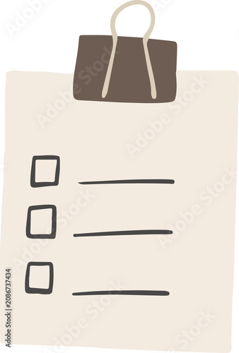 Doodle Illustration of an Empty Checklist Paper
