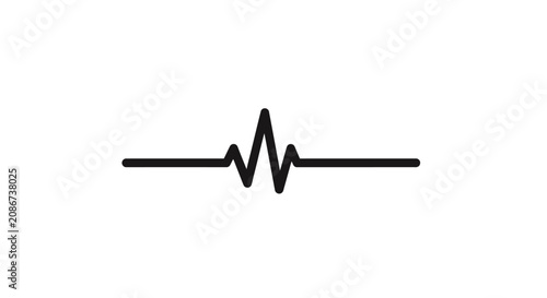 Quadro su tela Medical Heartbeat Pulse Line Icon.