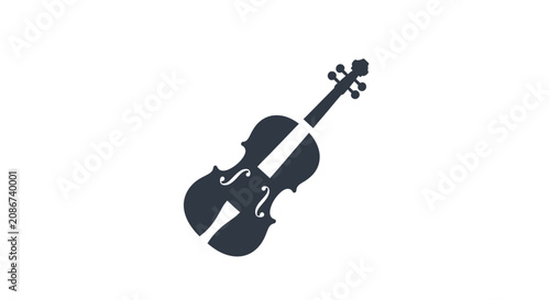 Photos Black violin instrument silhouette music.