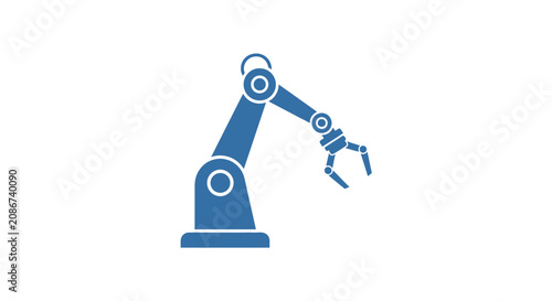 Картината върху платно Industrial robotic arm machine technology.