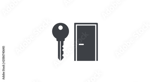 Key and Door Lock Mechanism.