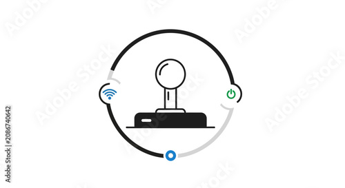 Foto Joystick controller game device.