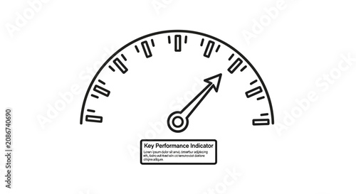 Key Performance Indicator Gauge Meter.