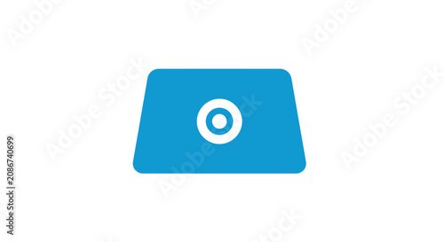 Fotografie Blue credit card with white logo.
