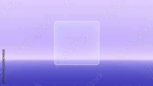 Frosted glass rectangle on violet gradient