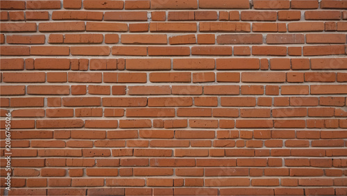 Brick wall background. Realistic brick wall vector illustration with detailed texture. Seamless brick wall.