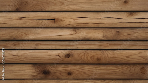 Fényképezés Weathered wooden plank texture background with natural grain and cracked surface