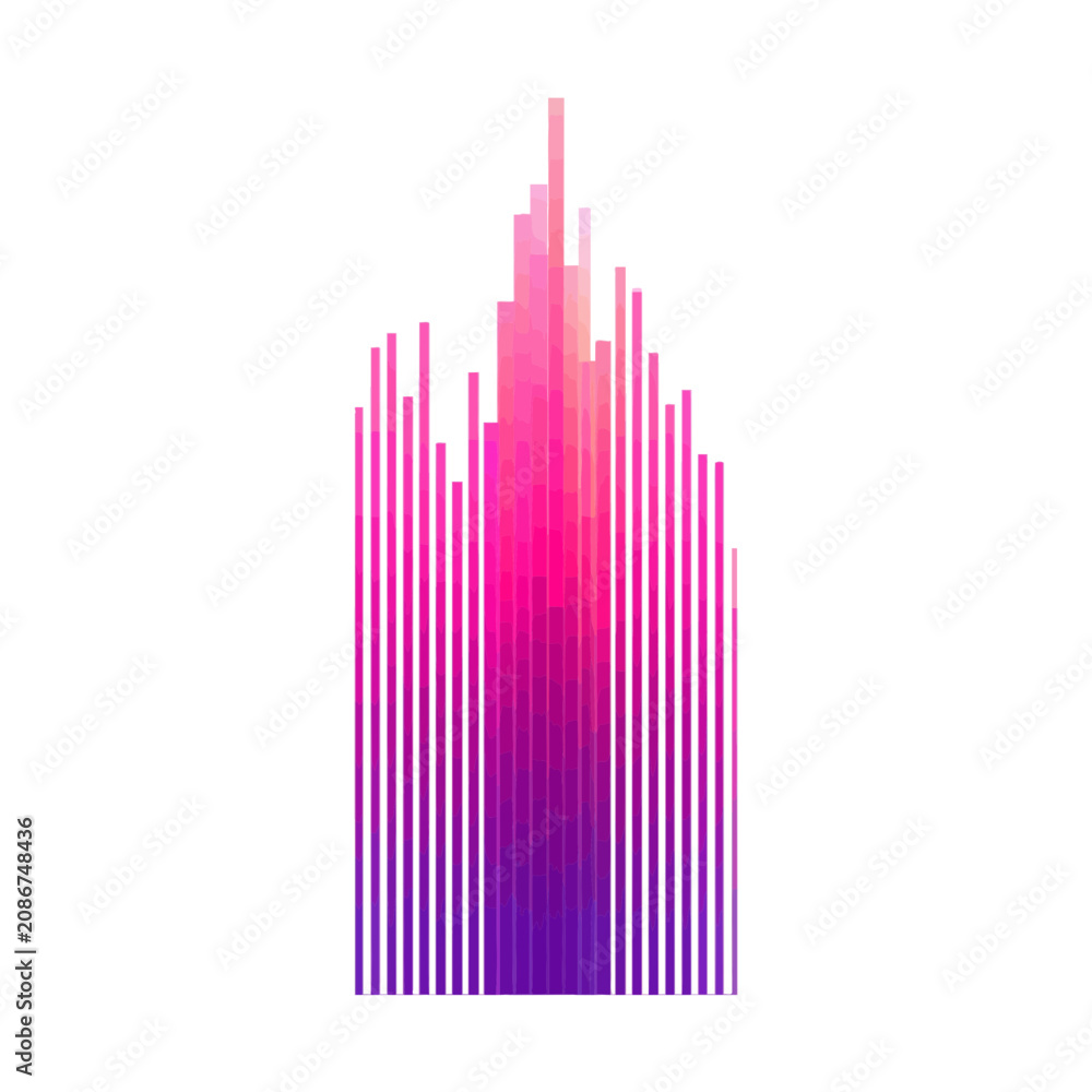 Fototapeta premium Spectrum Vertical Bars Icon