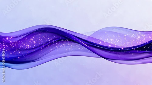 Abstract purple wave with sparkles