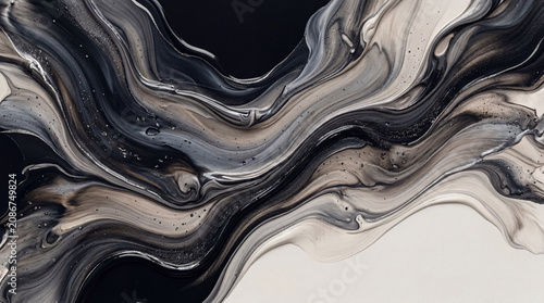 Monochrome Ink Acrylic Wallpaper