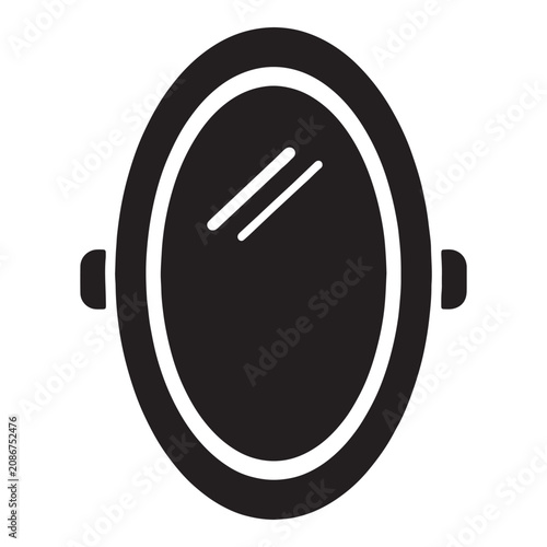 Minimalist black and white hourglass icon with sand Vector