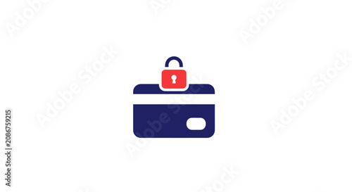 Fotografie Secure Wallet with Lock Symbol.