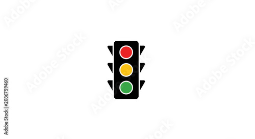 Foto Traffic Light with Red Yellow Green Lights.