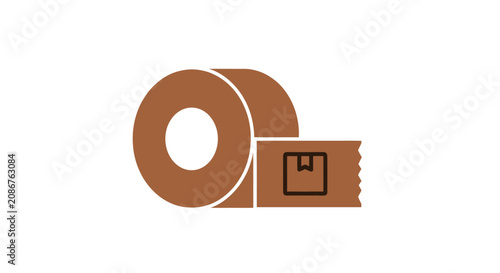 Obraz na plátně Brown Ticket Stub Rolled Up.