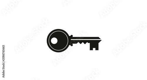 Foto Black metal old fashioned key.