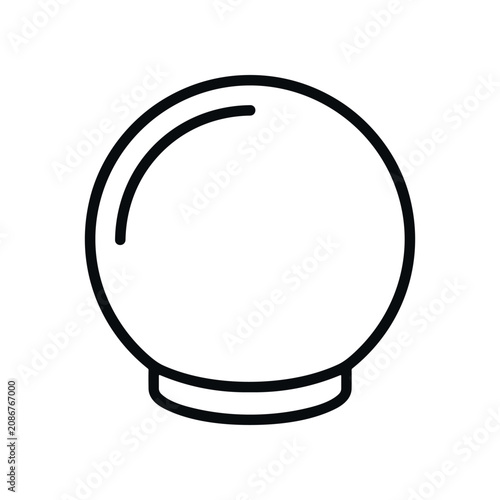 Tableau sur toile Crystal Ball Illustration Line Art.