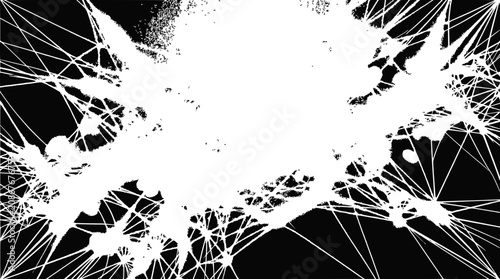 Abstract Black and White Splatter Network Background