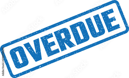 Photos Urgent blue textured rectangular rubber stamp warning about an item or payment t