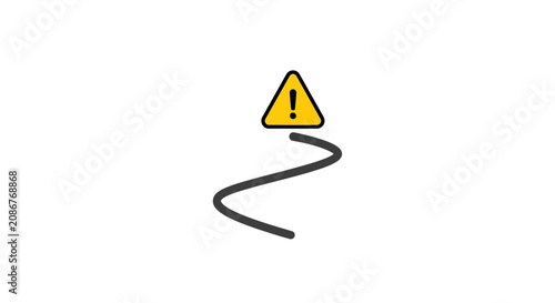 Konstfotografi Warning Sign with Exclamation Mark Symbol.