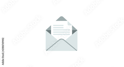 Canvastavla Envelope with letter inside postal.