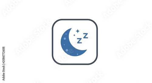 Tableau sur toile Sleeping Moon Icon Symbol Dream.