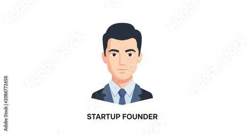 Cuadro en lienzo Young Asian male startup founder portrait.