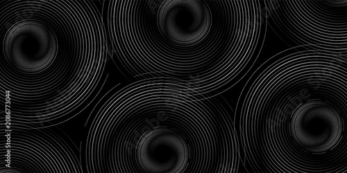 Foto Create a bold look with a centric circle background featuring vector graphics of sound waves