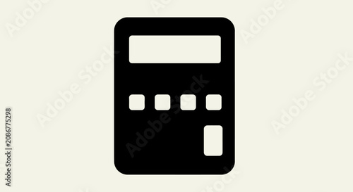 Cuadro en lienzo Black calculator device on screen.