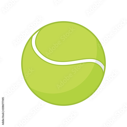 tennis ball color vector illustration, white background